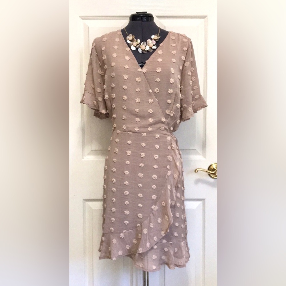 NWT Emelia Faux Wrap Dress